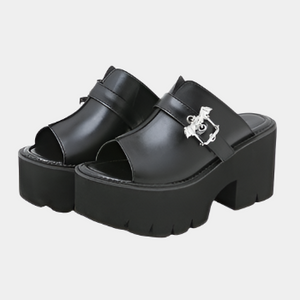 Buckle Mule Chunky Sandals