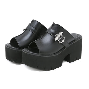 Buckle Mule Chunky Sandals