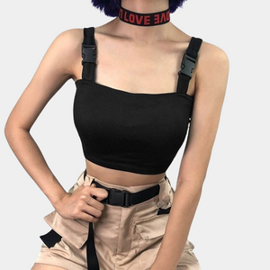 BUCKLE TECHWEAR CROP TOP