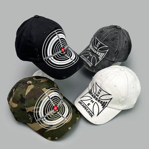 Bull's-eye Cross Embroidery Y2K Caps