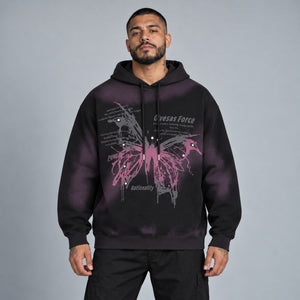Butterfly Graphic Y2k hoodie – worn by a man
