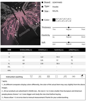 Butterfly Graphic Y2k hoodie