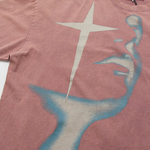 Butterfly Print Y2K Cotton T Shirts