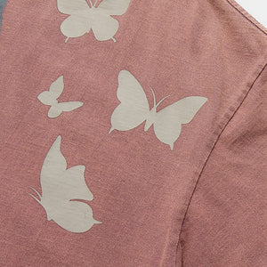 Butterfly Print Y2K Cotton T Shirts