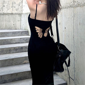 Butterfly Sexy Backless Dress