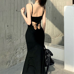 Butterfly Sexy Backless Dress