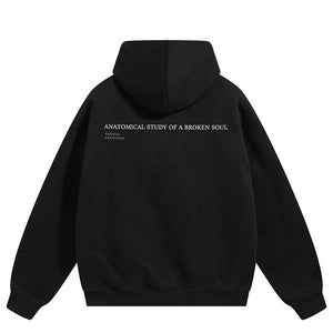 Butterfly Skeleton Graphic Y2K Hoodie