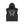 Butterfly Sleeveless Hoodie Y2K laid flat, hood up, chrome butterfly printed on washed black cotton