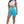 Camo Blue Women Booty Shorts - product view on white background
