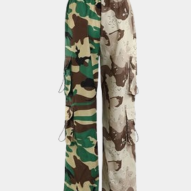 Camo Cargo Pants Drawstring