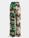Pantalon cargo camouflage avec cordon de serrage