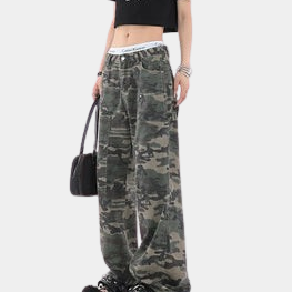 Camo cargo pants for women