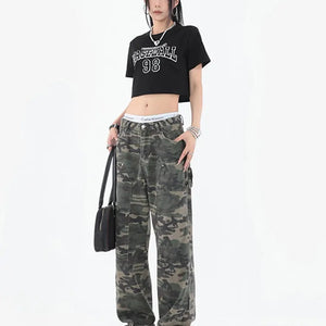 Camo cargo pants for women