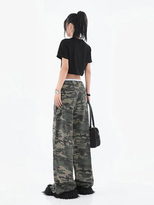 Camo cargo pants for women