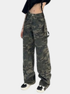 Pantalon cargo camouflage en jean