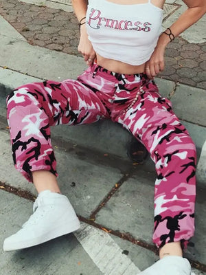 Camo Cargo Pants Pink