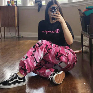 Camo Cargo Pants Pink