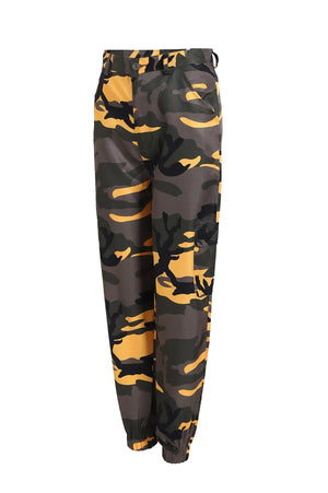 Camo cargo pants red