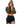 Camo cropped hoodie with the hood pulled up, front view showing the green brown camouflage print and long sleeves