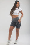 Camo Grey Women Booty Shorts