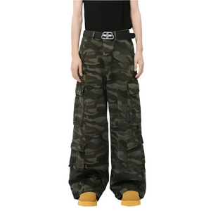 Camo Multi-pockets Y2k Jeans