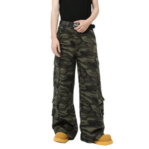 Camo Multi-pockets Y2k Jeans