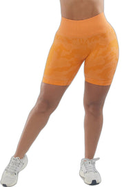 Camo Orange Gym Shorts Booty