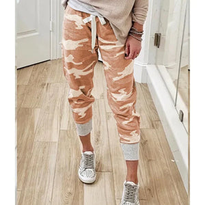 Camo print cargo pants women's