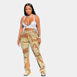 Camo printed cargo pants