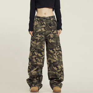 Camo utility cargo pants