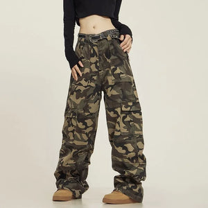 Camo utility cargo pants