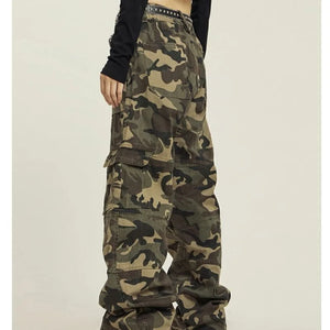 Camo utility cargo pants