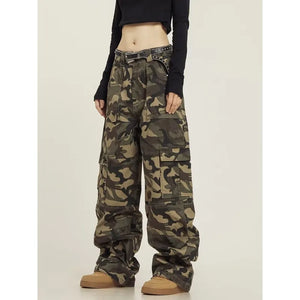 Camo utility cargo pants