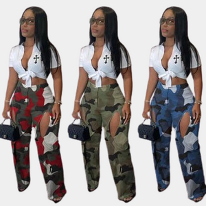 Camouflage Cargo Pants Women