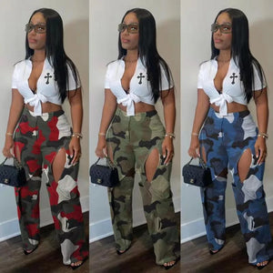 Camouflage Cargo Pants Women