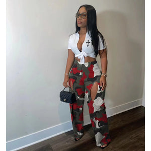 Camouflage Cargo Pants Women