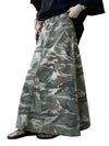 Camouflage Casual Y2K Long Skirt