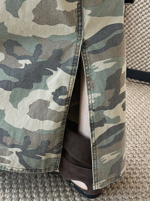 Camouflage Casual Y2K Long Skirt