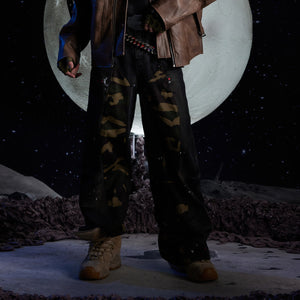 Camouflage Cyberpunk Jeans Washed