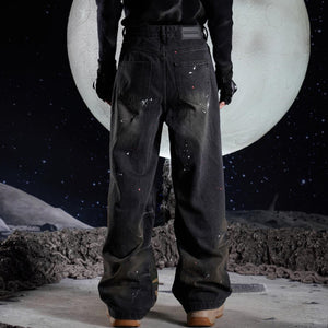 Camouflage Cyberpunk Jeans Washed