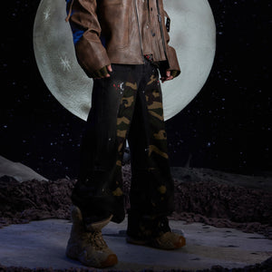Camouflage Cyberpunk Jeans Washed