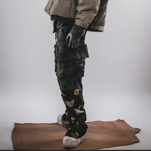 Camouflage Cyberpunk Pants Patchwork Pockets