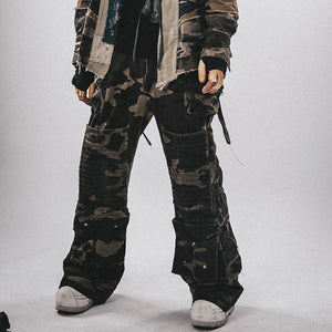 Camouflage Dirty Cyberpunk Pants