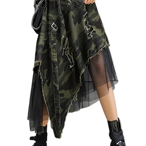 Camouflage Half-body Skirt Y2K