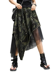 Camouflage Half-body Skirt Y2K