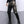 Black camouflage patchwork cargo pants in cotton