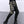 Black camouflage patchwork cargo pants in cotton