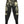 Black camouflage patchwork cargo pants in cotton