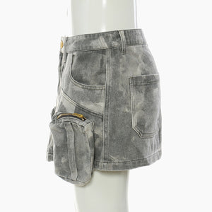 Camouflage Printed Y2K Skirt