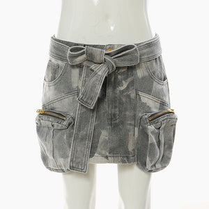 Camouflage Printed Y2K Skirt